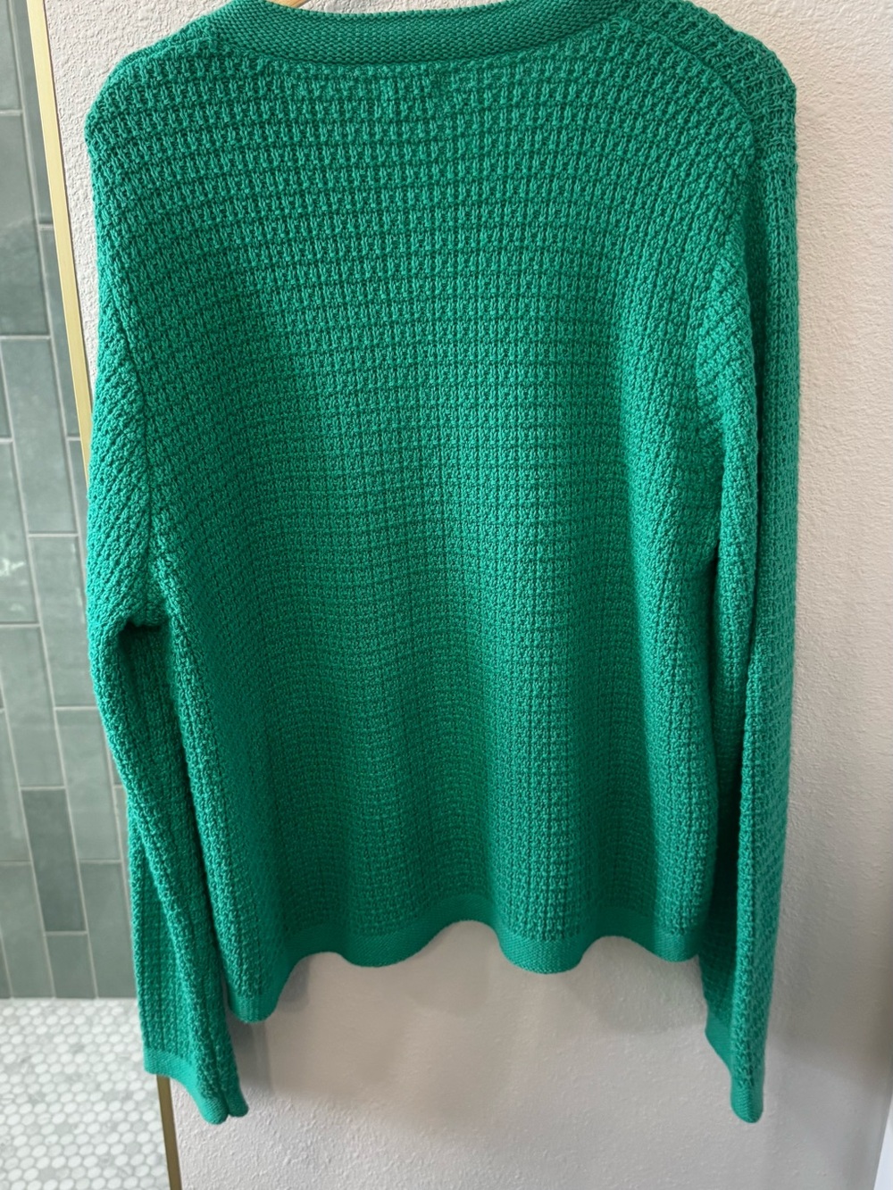 J. Crew Factory Kelly Green Sweater Cardigan Size XL - Picture 9 of 9